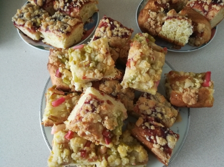 Drożdżowe ciasta: rabarbarowe i jabłkowe