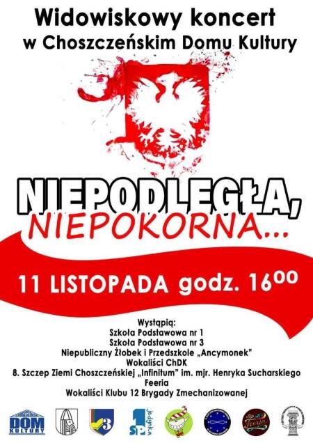 ZAPRASZAMY NA KONCERT Z OKAZJI NARODOWEGO ŚWIĘTA NIEPODLEGŁOŚCI